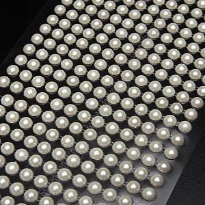 Полубусины декоративные 6 мм на блистере (SF-7357) айвори