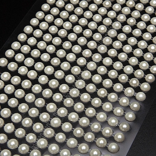 Полубусины декоративные 6 мм на блистере (SF-7357) айвори