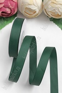 Лента репсовая 1,5 см*20 ярд &quot;1 сорт&quot; (SF-1347) темно-зеленый №49