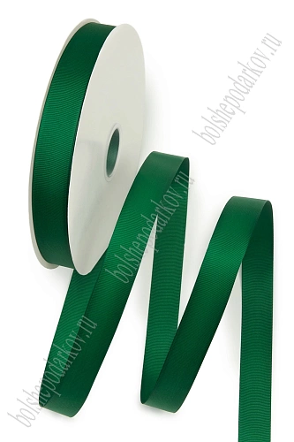 Лента репсовая 2,5 см*100 ярд &amp;quot;1 сорт&amp;quot; (SF-5927) зеленый №224