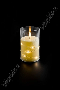 Свеча светодиодная на батарейках 8*8*13 см (1 шт) SF-8046, №2