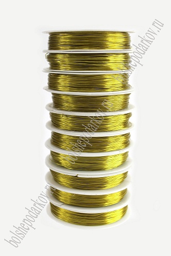 Проволока 0,3 мм*50 м (10 шт) SF-900,  золото