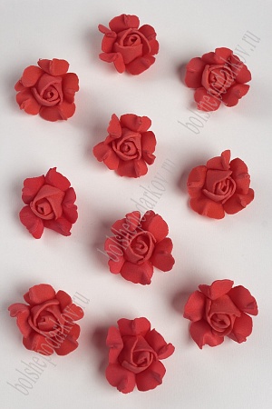 Головки цветов &quot;Роза раскрытая&quot; 30 мм (100 шт) SF-2094, красный