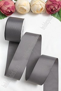 Лента репсовая 5 см*20 ярд &quot;1 сорт&quot; (SF-1350) темно-серый №180