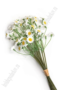 Веточка декоративная 28 см "Ромашки" (SF-8123) белый