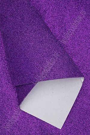Фоамиран глиттерный самоклеющ. А4 (10 листов) SF-1957, темно-фиолетовый №006