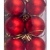 Набор новогодних шаров 4 см (12 шт) LF00014, красный