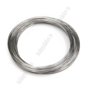 Проволока с эффектом памяти, 115 мм*0,6 мм (SF-7366) темное серебро