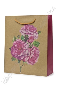Пакет крафтовый с рисунком &quot;Цветочки&quot; 26*32*10 см (12 шт) SF-7171, №3