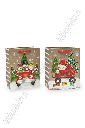 Пакет &amp;quot;Новогодний&amp;quot; 18*23*10 см (12 шт) SF-7567, микс №41