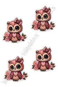 Кабошон-вырубка &quot;Совёнок&quot; 3,2*3,3 см (10 шт) SF-6034, №1