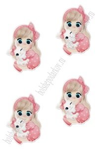 Кабошон-вырубка "Девочка" 2,7*3,6 см (10 шт) SF-5818, №11