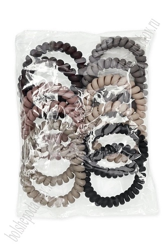 Резинки-пружинки для волос 5,5 см (12 шт) SF-7806, ассорти №4