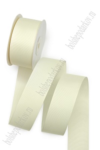 Лента репсовая 4 см*20 ярд "1 сорт" (SF-1349) кремовый №0009