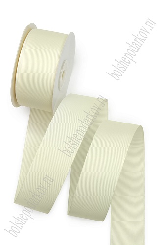 Лента репсовая 4 см*20 ярд &amp;quot;1 сорт&amp;quot; (SF-1349) кремовый №0009