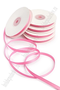Лента репсовая 0,6 см*20 ярд "1 сорт" (10 бобин) SF-1722, розовый №255