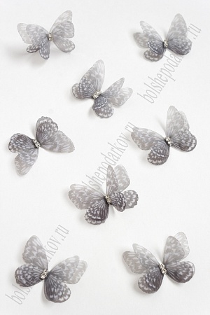 Бабочки шифоновые маленькие 3 см (10 шт) SF-4484, №7