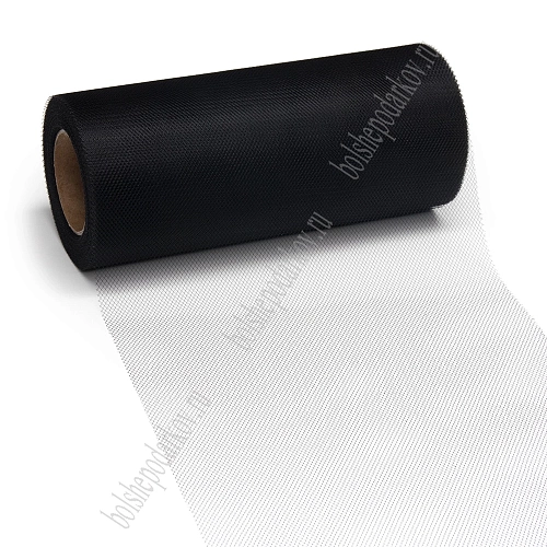 Фатин в шпульках 15 см*25 ярд (SF-603) черный №12