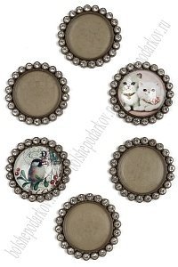 Крышечка-серединка со стразами (10 шт) SF-008, темно-фисташковый №248