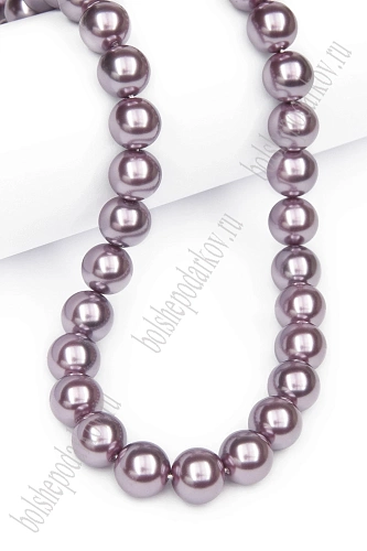 Бусины круглые на нитке 10 мм (SF-8070) жемчуг пенка