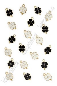 Подвеска металл &quot;Клевер&quot; (20 шт) SF-7343, ассорти