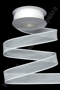 Лента органза Премиум 2,5 см*10 ярд (SF-8111) белый №22