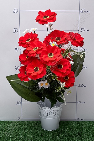 Букет цветов &quot;Космея с ромашками&quot; 60 см (SF-5100) красный
