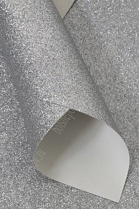 Кожзам с глиттером А4 (5 листов) SF-5834, серебро №14