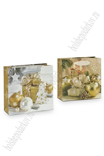 Пакет &amp;quot;Новогодний&amp;quot; 14,5*15*6 см (12 шт) SF-7566, микс №42