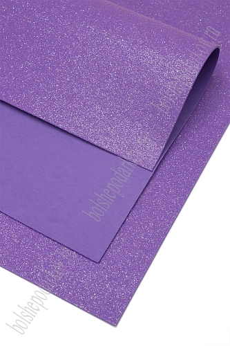 Фоамиран глиттерный А4, перламутровый 2 мм Premium (10 листов) SF-1956, сиреневый №3025