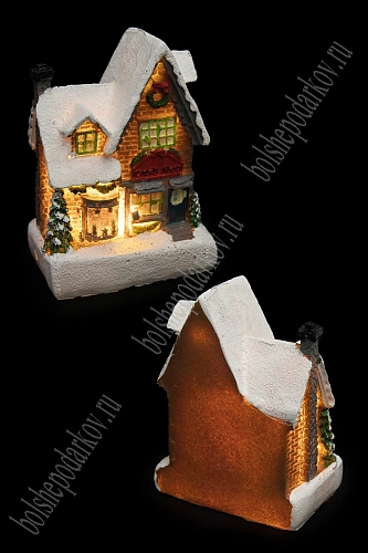 Фигурка миниатюрная &amp;quot;Домик&amp;quot; с подсветкой 10*8*5 см SF-8213, №3