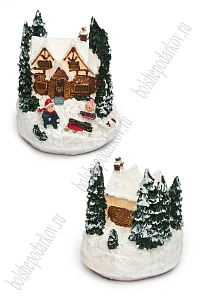 Фигурка миниатюрная "Домик" с подсветкой, 7*6 см SF-8213, №2