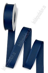 Лента репсовая с атласным краем 2,5 см*20 ярд (SF-7353) темно-синий №38
