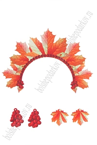 Лазерная вырубка из фетра &quot;Кокошник&quot; (2 шт) №11