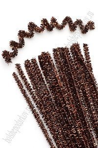 Проволока синельная металлик 100 шт (SF-3313) коричневый №В-017