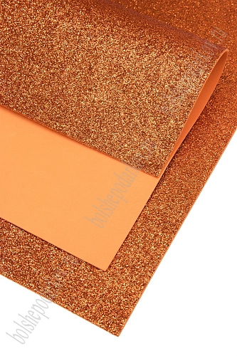 Фоамиран глиттерный А4, 2 мм Premium (10 листов) SF-1955, медный №2046