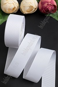 Лента репсовая 4 см*20 ярд (SF-3452) белый №01