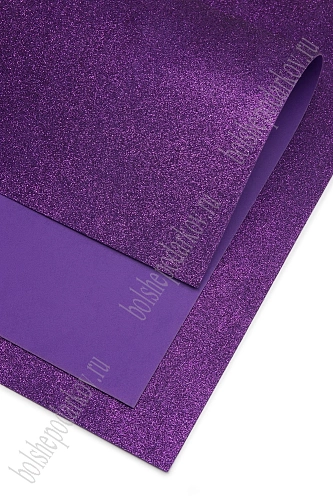 Фоамиран глиттерный 2 мм, 40*60 см Premium (10 листов) SF-3010, темно-фиолетовый №006