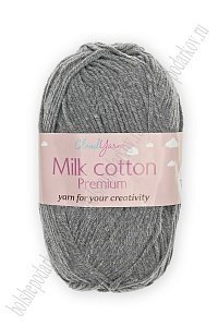 Пряжа &quot;Milk cotton Premium&quot; 50 гр (10 шт) SF-7847, серый