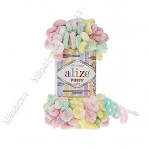 Пряжа &quot;Puffy color&quot; 100 г*9 м (5 шт)  №5862 мультиколор
