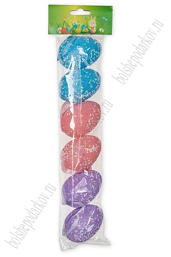 Пасхальный декор &amp;quot;Яйца&amp;quot; 6,5 см (6 шт) SF-7862, №4