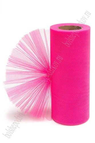 Фатин в шпульках 15 см*25 ярд (SF-603) ярко-розовый №11