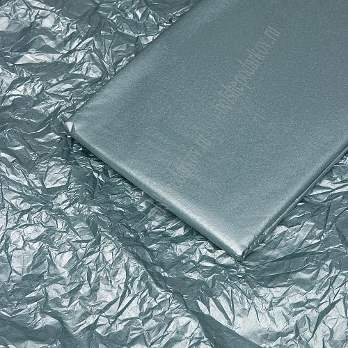 Бумага тишью металлик 50*66 см (10 листов) SF-5155, дымчато-синий №2