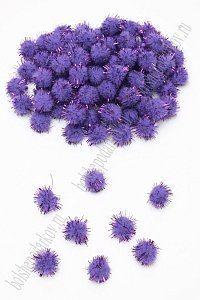 Помпоны с люрексом 15 мм (200 шт) SF-1168, сиреневый