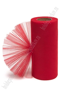Фатин в шпульках 15 см*25 ярд (SF-603) красный №37