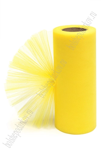 Фатин в шпульках 15 см*25 ярд (SF-603) желтый №10