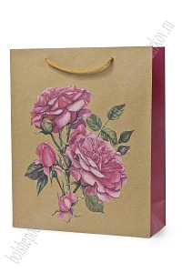 Пакет крафтовый с рисунком &quot;Цветочки&quot; 26*32*10 см (12 шт) SF-7171, №1