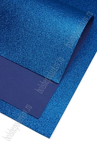 Фоамиран глиттерный 2 мм, 40*60 см Premium (10 листов) SF-3010, синий №020А