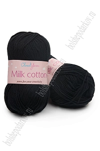 Пряжа "Milk cotton" 50 гр (10 шт) SF-7848, черный