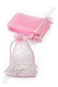Мешочек из органзы 10*14 см (50 шт) SF-7584, розовый